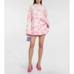 Rotate Birger Christensen Begonia Printed Cotton Poplin Shirt