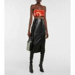 Rotate Birger Christensen Leeds Faux Leather Pencil Skirt