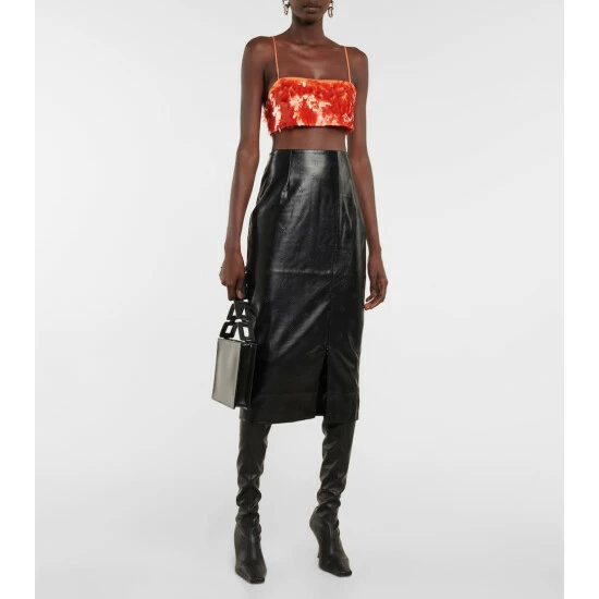 Rotate Birger Christensen Leeds Faux Leather Pencil Skirt