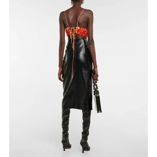 Rotate Birger Christensen Leeds Faux Leather Pencil Skirt - Image 2