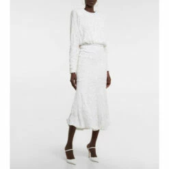 Rotate Birger Christensen Bridal Billan Embellished Midi Dress