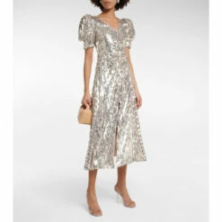 Rotate Birger Christensen Sierina Sequined Midi Dress