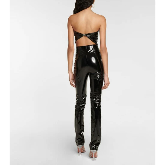 Rotate Birger Christensen Coated High-rise Slim Pants - Image 2