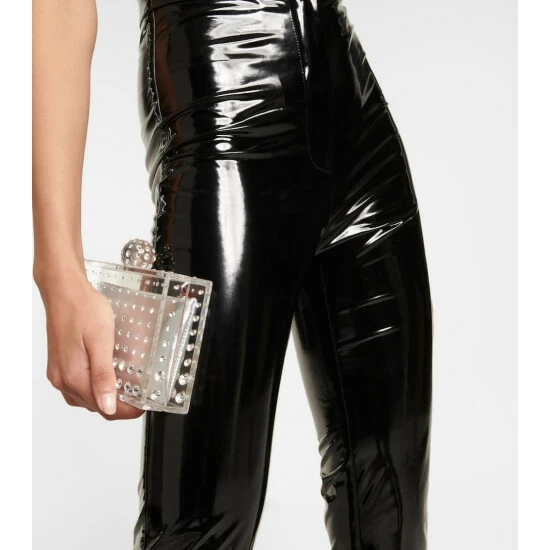 Rotate Birger Christensen Coated High-rise Slim Pants - Image 3