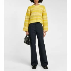 Dorothee Schumacher Playful Texture Striped Wool-blend Sweater