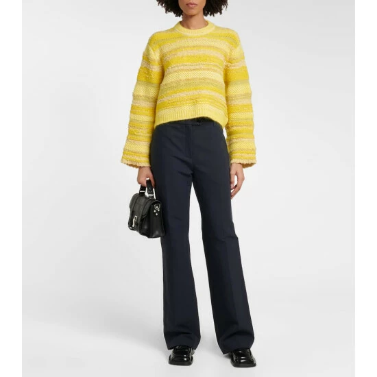 Dorothee Schumacher Playful Texture Striped Wool-blend Sweater