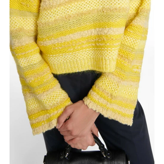 Dorothee Schumacher Playful Texture Striped Wool-blend Sweater - Image 4