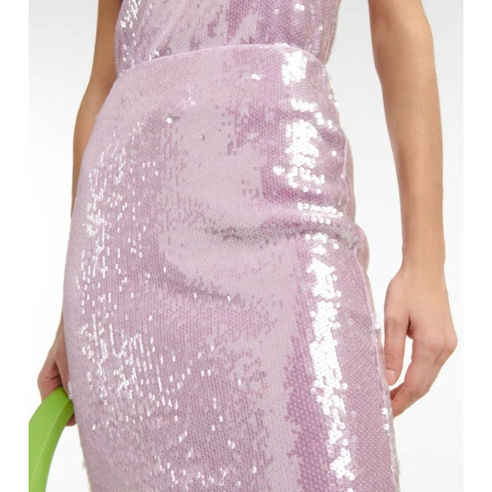 Rotate Birger Christensen Sequined Midi Skirt - Image 3