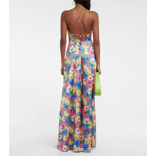 Rotate Birger Christensen Printed V-neck Maxi Dress - Image 2