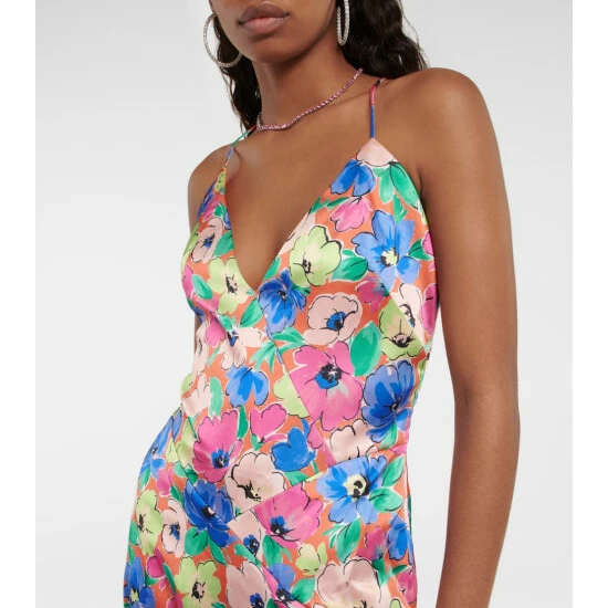 Rotate Birger Christensen Printed V-neck Maxi Dress - Image 3