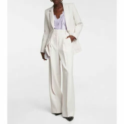 Dorothee Schumacher High-rise Wide-leg Wool-blend Pants