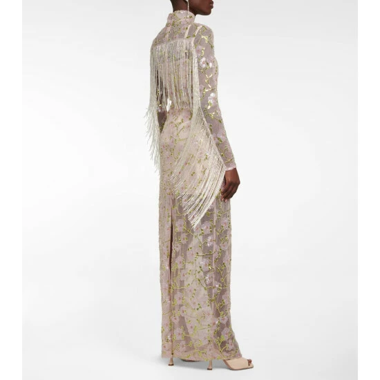 Rotate Birger Christensen Embellished Mesh Dress - Image 2