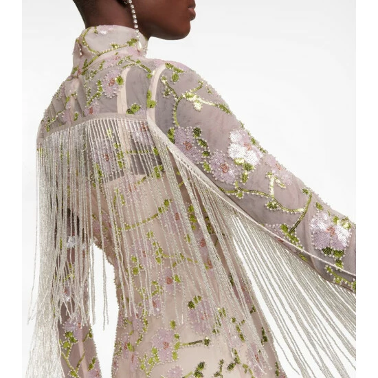 Rotate Birger Christensen Embellished Mesh Dress - Image 4