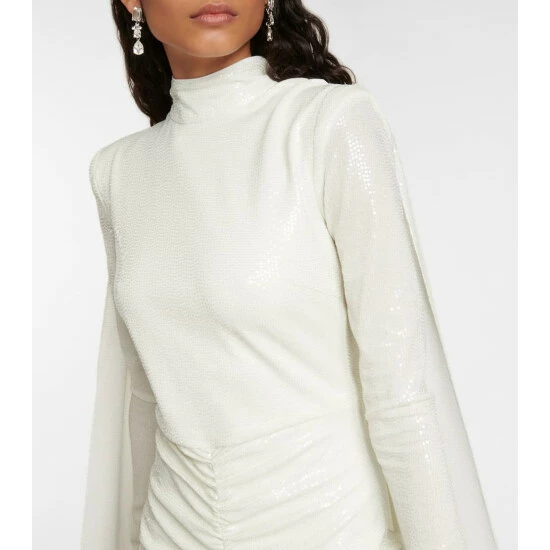 Rotate Birger Christensen Bridal Sequined High-neck Minidress - Image 3