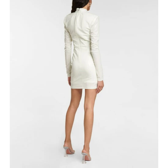 Rotate Birger Christensen Bridal Sequined High-neck Minidress - Image 5