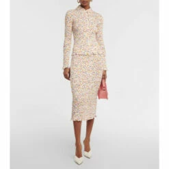 Dorothee Schumacher Floral Plissé Midi Skirt