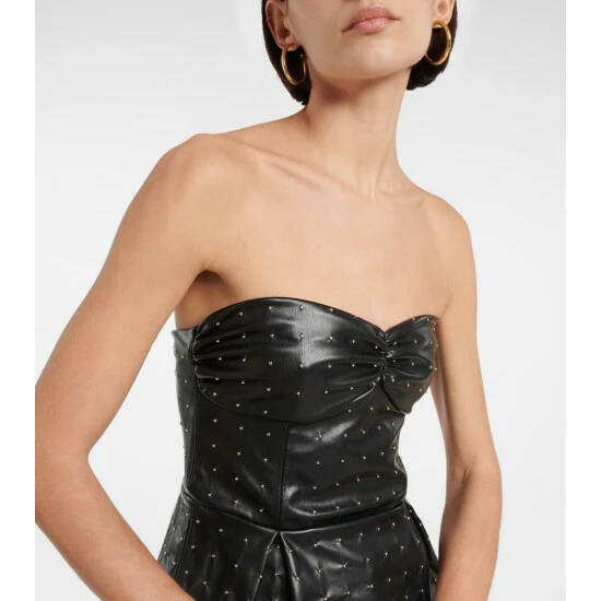 Rotate Birger Christensen Embellished Sleeveless Peplum Top - Image 3