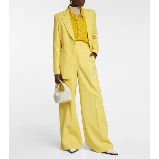 Dorothee Schumacher High-rise Wide-leg Wool-blend Pants