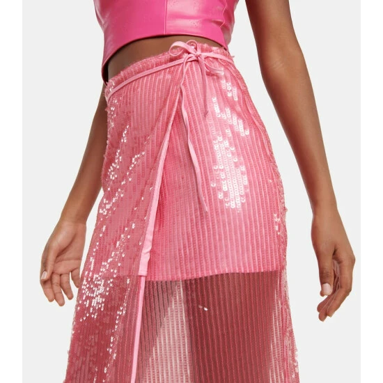 Rotate Birger Christensen Adia Sequined Mid-rise Midi Skirt - Image 3