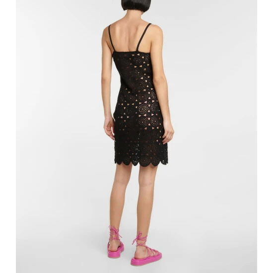 Rotate Birger Christensen Silke Cotton-blend Crochet Minidress - Image 2