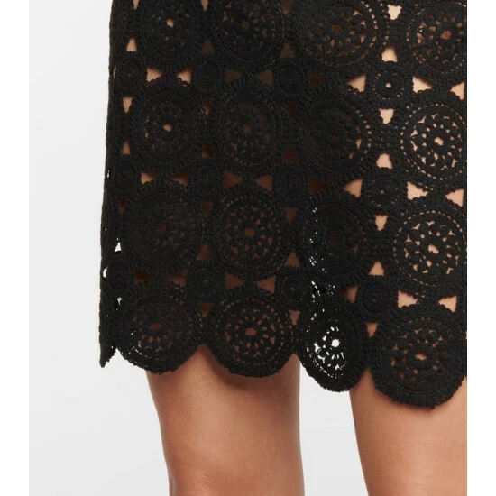 Rotate Birger Christensen Silke Cotton-blend Crochet Minidress - Image 4