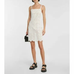 Rotate Birger Christensen Silke Cotton-blend Crochet Minidress