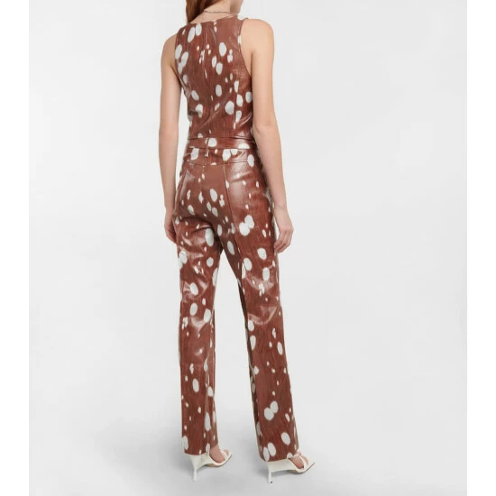 Rotate Birger Christensen Britta Animal-print Faux Leather Vest - Image 2