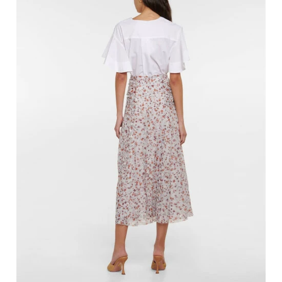 Dorothee Schumacher Drapy Softness Floral Midi Skirt - Image 2