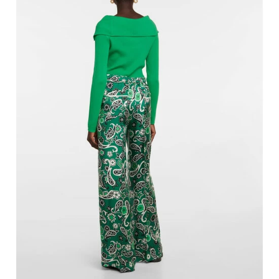 Dorothee Schumacher Paisley Power Silk Palazzo Pants - Image 2