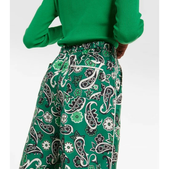 Dorothee Schumacher Paisley Power Silk Palazzo Pants - Image 3