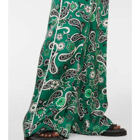 Dorothee Schumacher Paisley Power Silk Palazzo Pants - Image 4