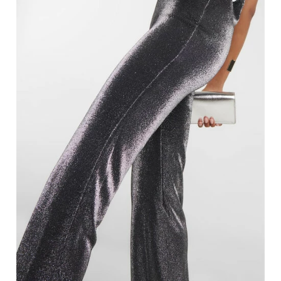 Rotate Birger Christensen Metallic Jersey Halterneck Jumpsuit - Image 4