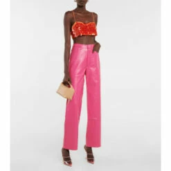 Rotate Birger Christensen Rotie High-rise Faux Leather Pants