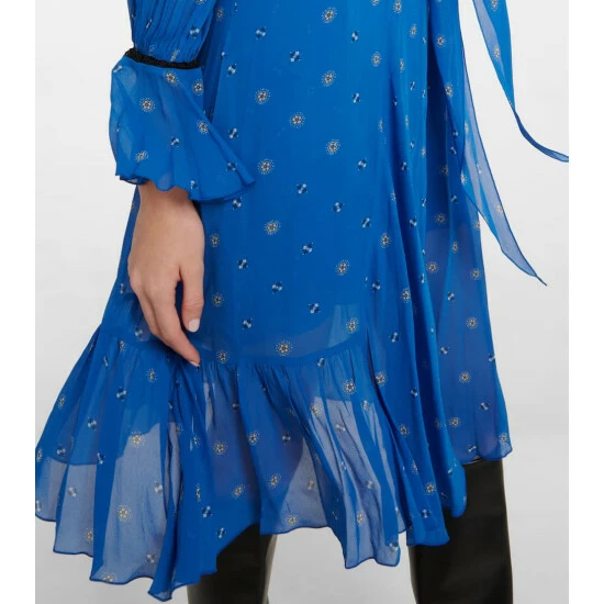 Dorothee Schumacher Something Blue Georgette Minidress - Image 4