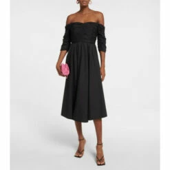 Dorothee Schumacher Poplin Power Off-shoulder Midi Dress