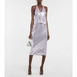 Rotate Birger Christensen Kia Sequined Halterneck Top