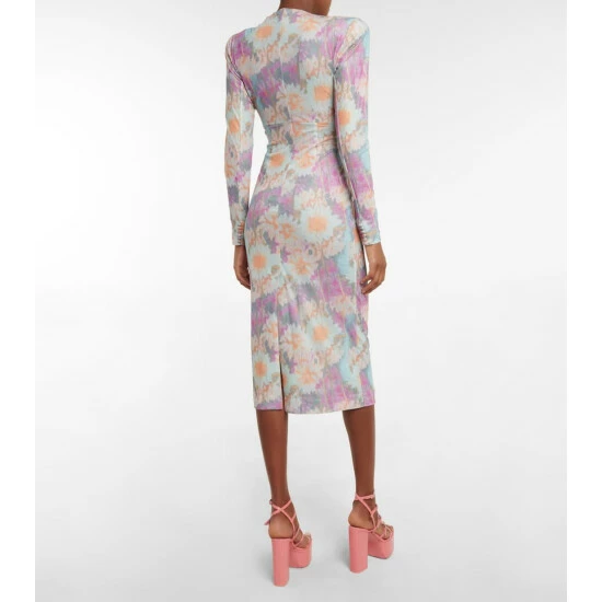 Rotate Birger Christensen Heather Floral Ruched Midi Dress - Image 2