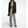 Dorothee Schumacher Checked Flared Virgin Wool Pants