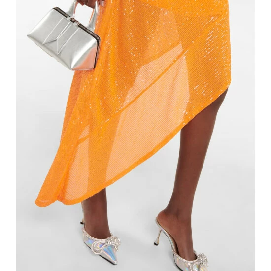 Rotate Birger Christensen Sequined Asymmetric Maxi Dress - Image 4