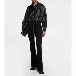 Dorothee Schumacher Sleek Comfort Faux Leather Shirt