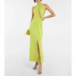 Rotate Birger Christensen Merle Cutout Halterneck Dress
