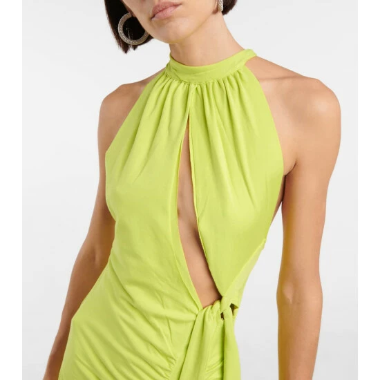 Rotate Birger Christensen Merle Cutout Halterneck Dress - Image 3