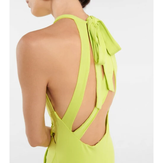 Rotate Birger Christensen Merle Cutout Halterneck Dress - Image 4