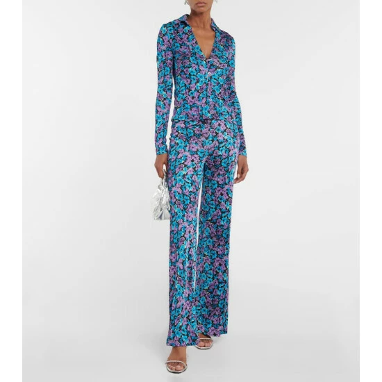 Rotate Birger Christensen Floral Jersey Shirt