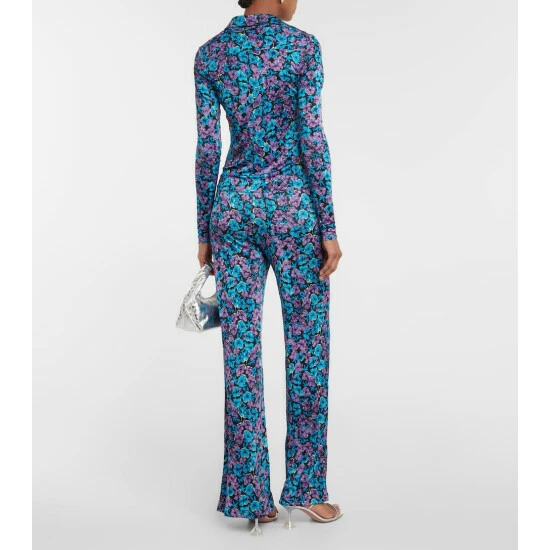 Rotate Birger Christensen Floral Jersey Shirt - Image 2