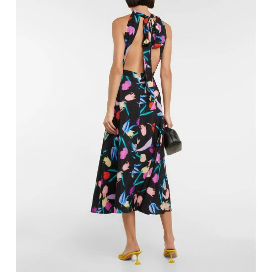 Rotate Birger Christensen Frederikke Floral Halterneck Dress - Image 2