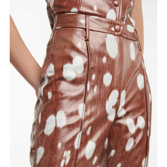 Rotate Birger Christensen Robyn Straight Faux Leather Pants - Image 3