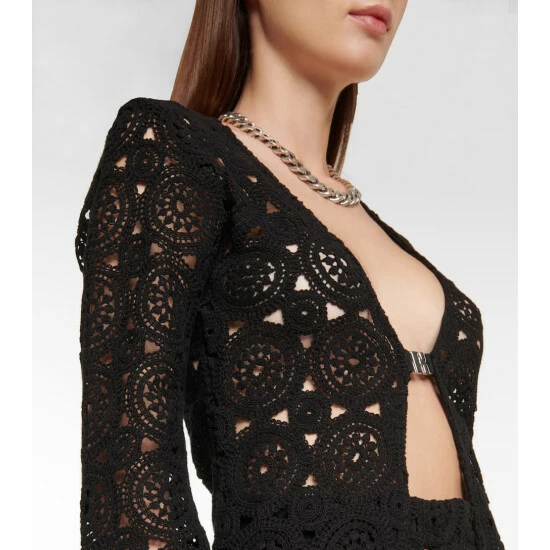 Rotate Birger Christensen Kwamie Crochet Cardigan - Image 3