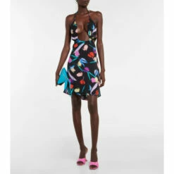 Rotate Birger Christensen Nanna Floral Halterneck Minidress