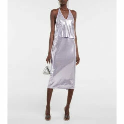 Rotate Birger Christensen Hermony Sequined Midi Skirt